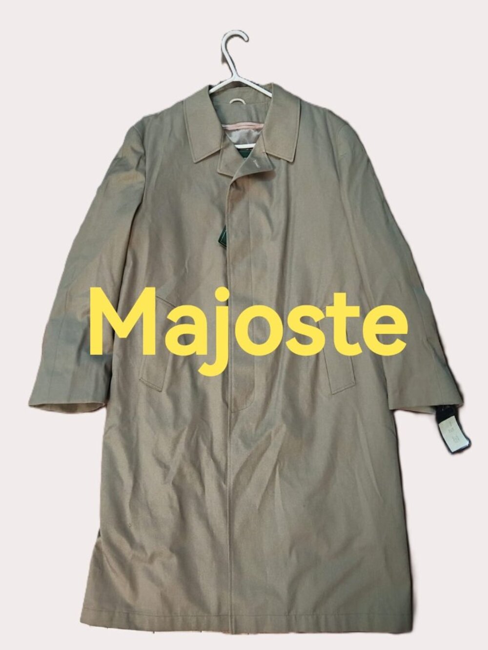 Majoste Men's Vintage Trench Coat - Made in Canada - Beige/Taupe - Size 44R